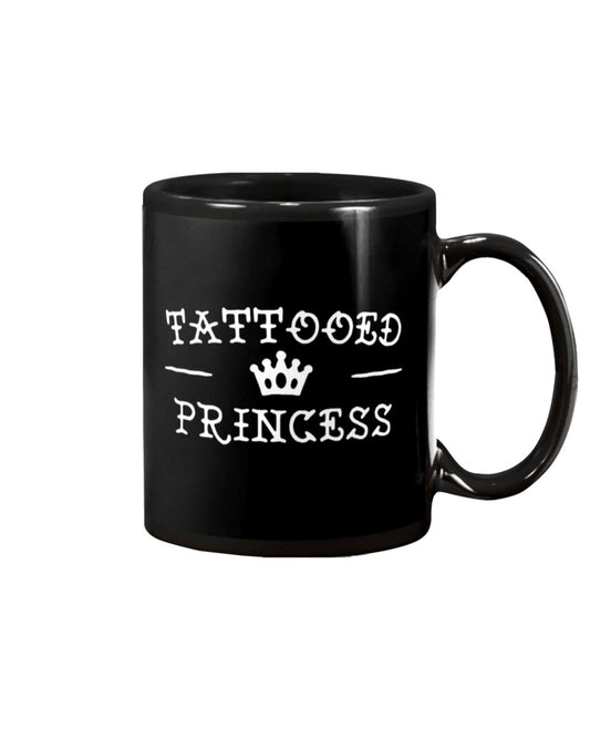 Tattoo Coffee Mug | Tattooed Princess | Drinkware Gift for Tattoo Artist, Tattoo Lover