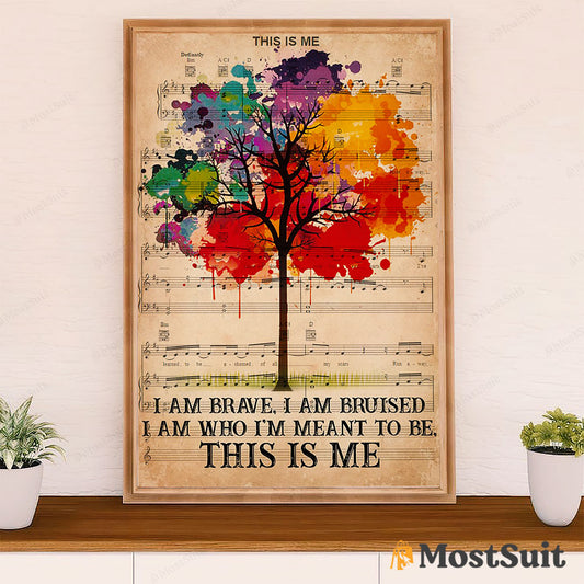 LGBT Gay Pride Month Poster Room Wall Art | This Is Me Song