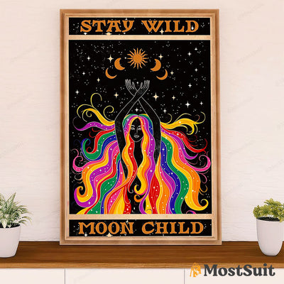 LGBT Gay Pride Month Poster Room Wall Art | Stay Wild Moon Child