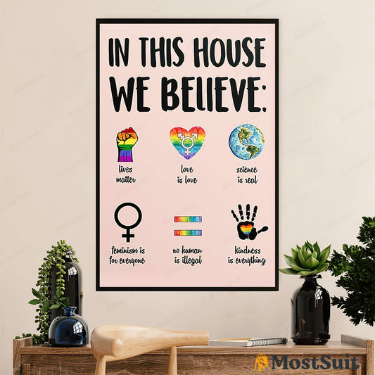 LGBT Gay Pride Month Poster Room Wall Art | LGBT Black Feminism
