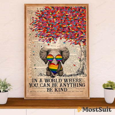 LGBT Gay Pride Month Poster Room Wall Art | Elephant Be Kind