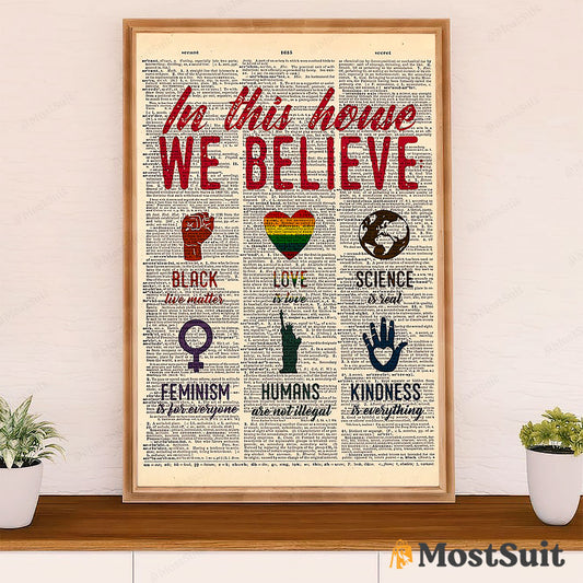 LGBT Gay Pride Month Poster Room Wall Art | LGBT Black Pride Feminism