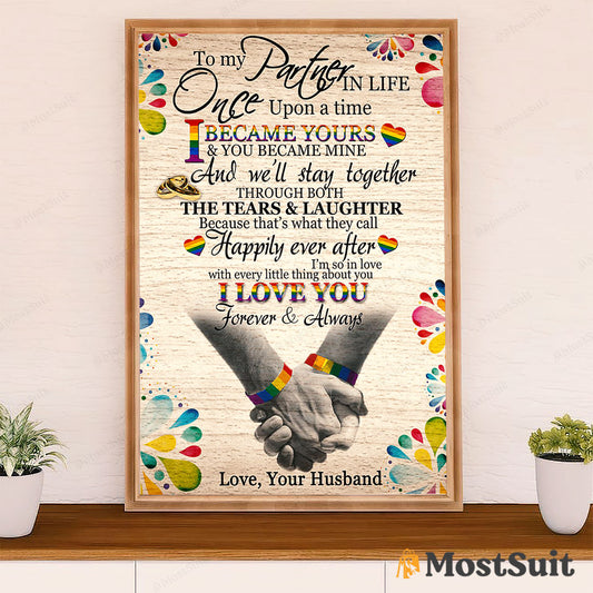 LGBT Gay Pride Month Poster Room Wall Art | From Husband To Wife
