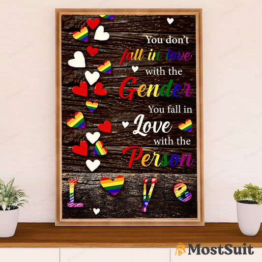 LGBT Gay Pride Month Poster Room Wall Art | Love Inspirational Quotes