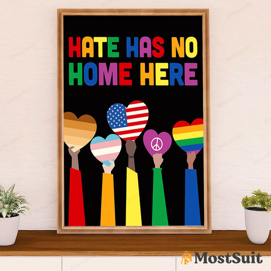 LGBT Gay Pride Month Poster Room Wall Art | American Hate Has No Home