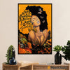 African American Afro Poster | Gift for Black Girl | Juneteenth Day Room Wall Art - Sexy Strong Girl