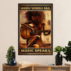 African American Afro Poster | Gift for Black Girl | Juneteenth Day Room Wall Art - Loves Music Vintage