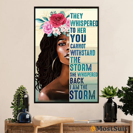 African American Afro Poster | Gift for Black Girl | Juneteenth Day Room Wall Art - They Whispered