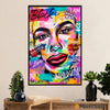 African American Afro Poster | Gift for Black Girl | Juneteenth Day Room Wall Art - Colorful Woman Beautiful