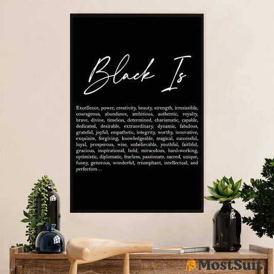 African American Afro Poster | Gift for Black Girl | Juneteenth Day Room Wall Art - Black Definition
