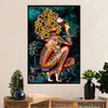 African American Afro Poster | Gift for Black Girl | Juneteenth Day Room Wall Art - Wine Flowers