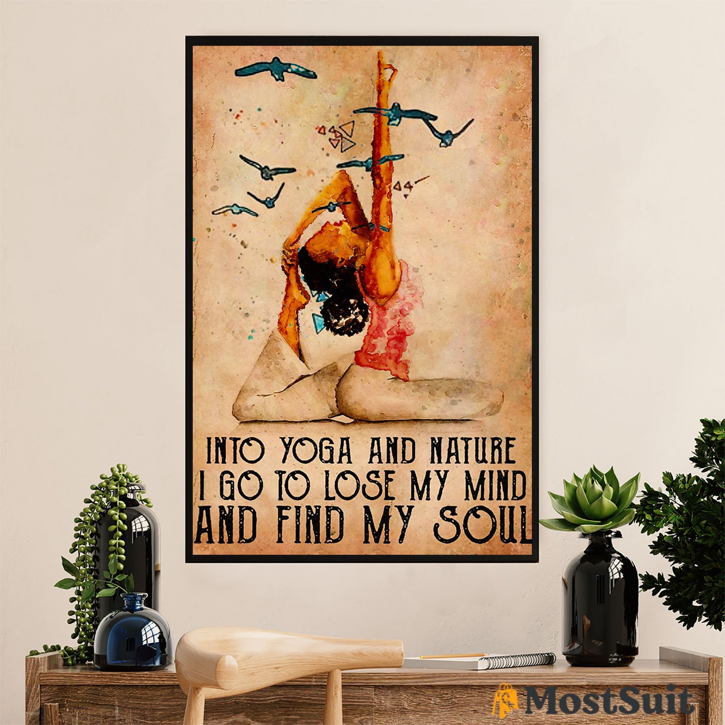 African American Afro Poster | Gift for Black Girl | Juneteenth Day Room Wall Art - Yoga And Nature