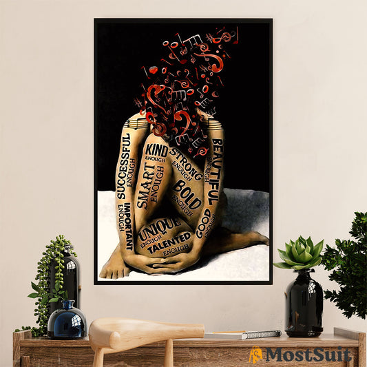 African American Afro Poster | Gift for Black Girl | Juneteenth Day Room Wall Art - Talented Enough