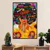 African American Afro Poster | Gift for Black Girl | Juneteenth Day Room Wall Art - Black Queen Talented