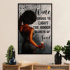 African American Afro Poster | Gift for Black Girl | Juneteenth Day Room Wall Art - Black Woman Wine