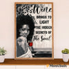 African American Afro Poster | Gift for Black Girl | Juneteenth Day Room Wall Art - Wine Secret of the Soul