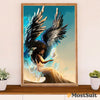 African American Afro Poster | Gift for Black Girl | Juneteenth Day Room Wall Art - Black Queen Eagle Wings
