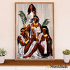 African American Afro Poster | Gift for Black Girl | Juneteenth Day Room Wall Art - Black Women Luxury