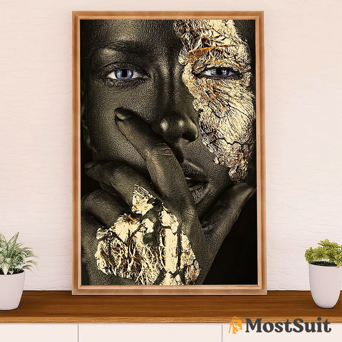 African American Afro Poster | Gift for Black Girl | Juneteenth Day Room Wall Art - Black Woman Potrait