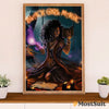 African American Afro Poster | Gift for Black Girl | Juneteenth Day Room Wall Art - Black Girl Magic Witch