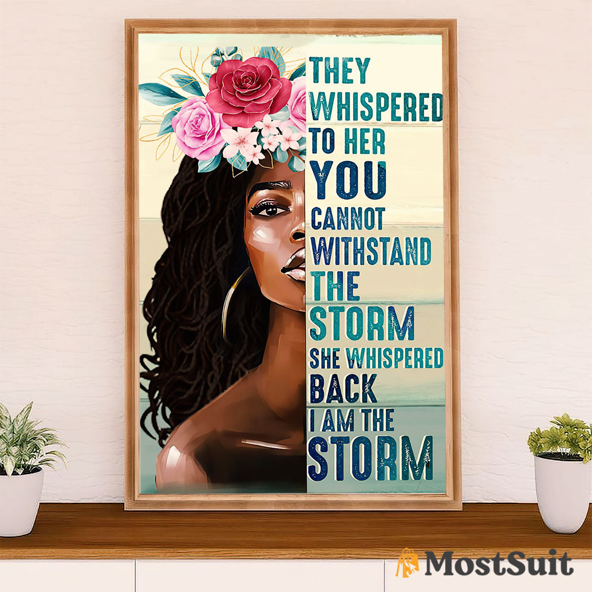 African American Afro Poster | Gift for Black Girl | Juneteenth Day Room Wall Art - They Whispered