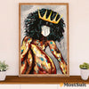 African American Afro Poster | Gift for Black Girl | Juneteenth Day Room Wall Art - Black Queen