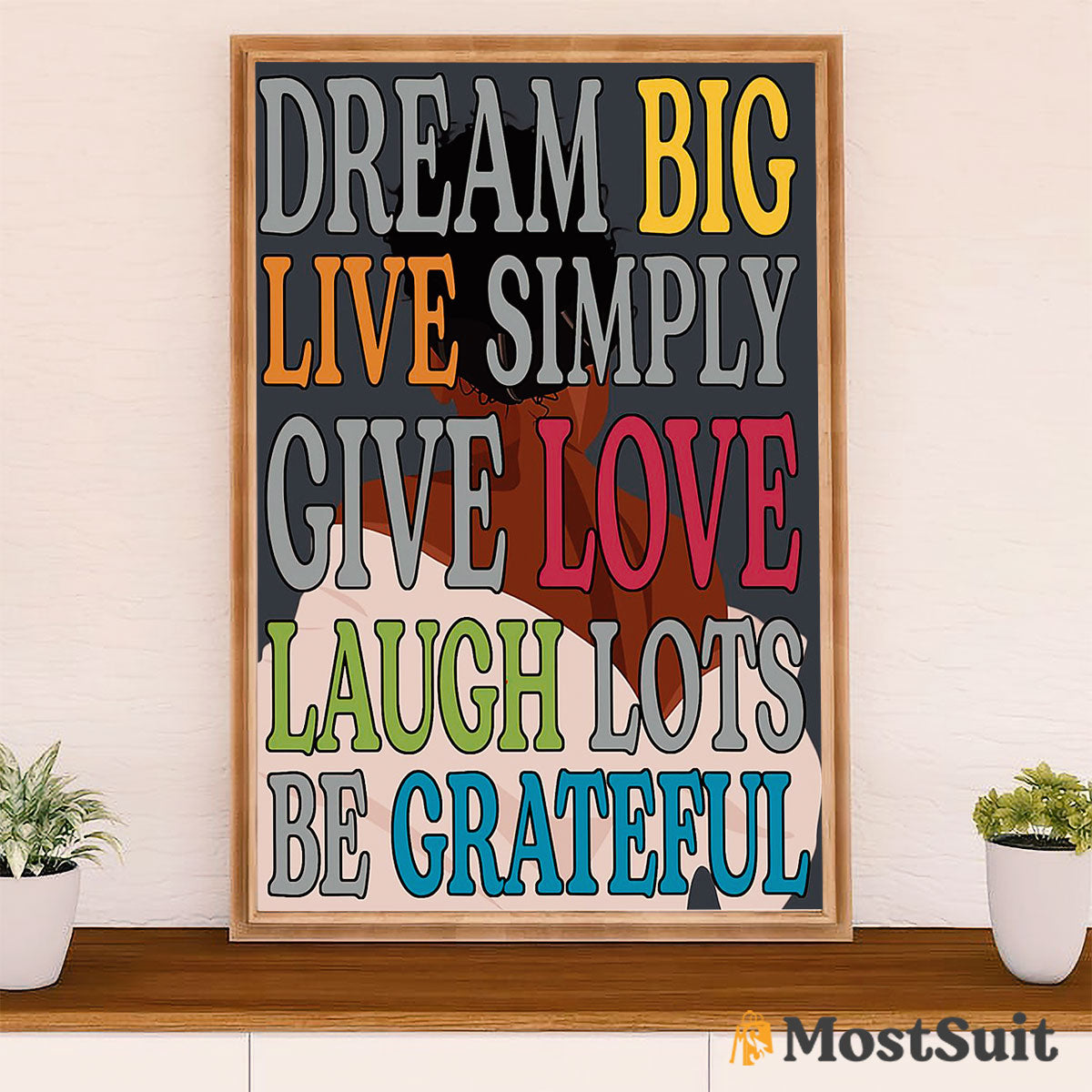 African American Afro Poster | Gift for Black Girl | Juneteenth Day Room Wall Art - DreamBig