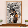 African American Afro Poster | Gift for Black Girl | Juneteenth Day Room Wall Art - Loves Music Wine