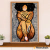 African American Afro Poster | Gift for Black Girl | Juneteenth Day Room Wall Art - I Am Good Enough