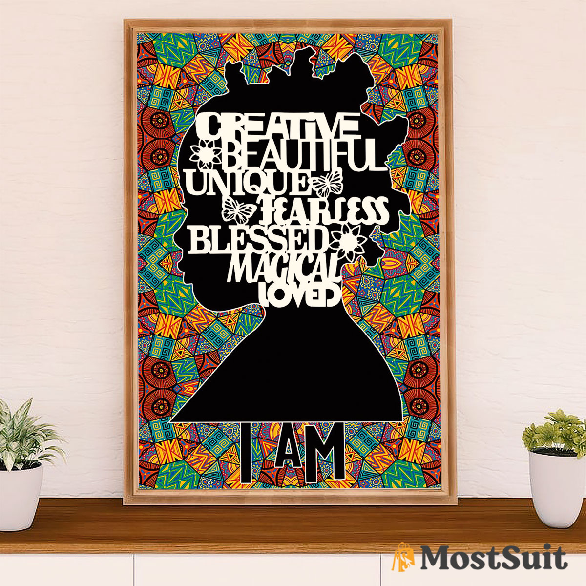 African American Afro Poster | Gift for Black Girl | Juneteenth Day Room Wall Art - Creative Beautiful Black Woman