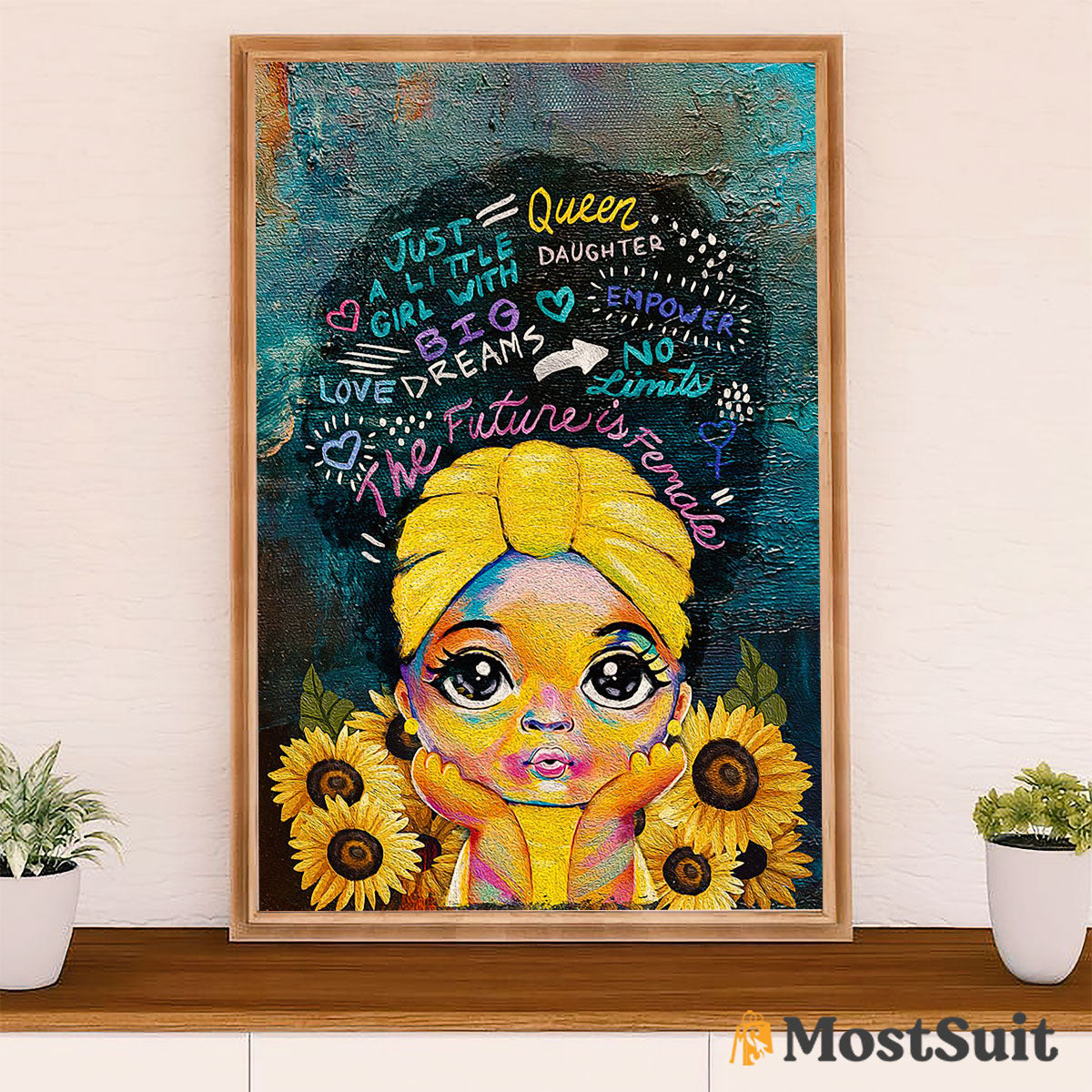 African American Afro Poster | Gift for Black Girl | Juneteenth Day Room Wall Art - Just A Little Black Girl