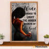 African American Afro Poster | Gift for Black Girl | Juneteenth Day Room Wall Art - Black Woman Wine