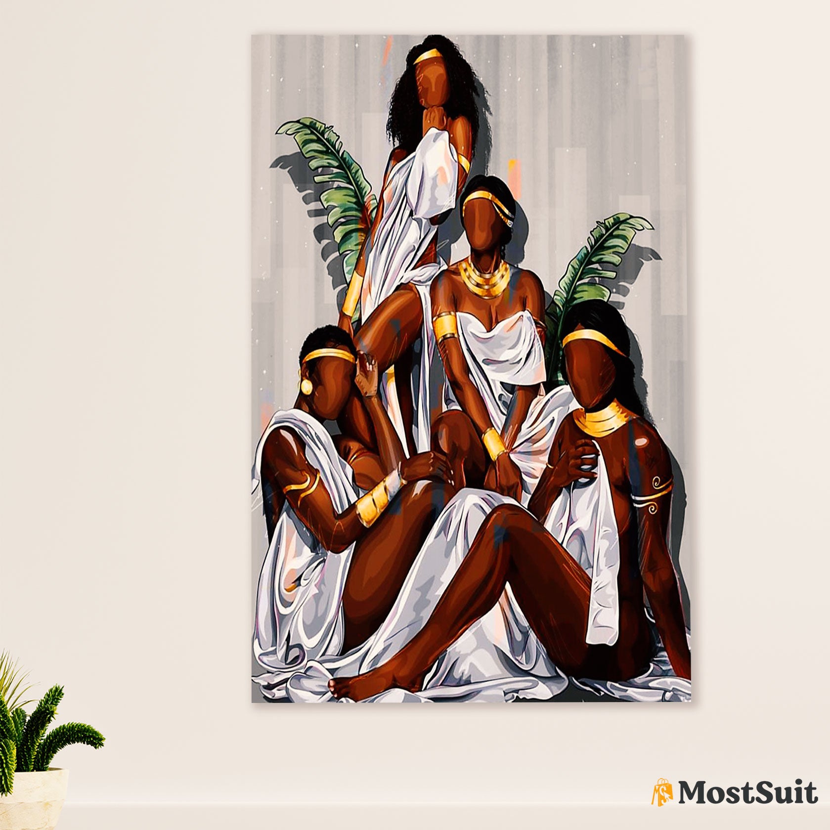African American Afro Poster | Gift for Black Girl | Juneteenth Day Room Wall Art - Black Women Luxury