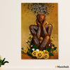 African American Afro Poster | Gift for Black Girl | Juneteenth Day Room Wall Art - Telented Unique Strong Girl