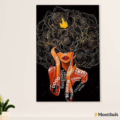 African American Afro Poster | Gift for Black Girl | Juneteenth Day Room Wall Art - Bold Kind Smart Girl