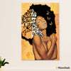 African American Afro Poster | Gift for Black Girl | Juneteenth Day Room Wall Art - Fearless Woman