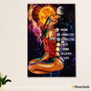 African American Afro Poster | Gift for Black Girl | Juneteenth Day Room Wall Art - I Am Divine