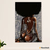 African American Afro Poster | Gift for Black Girl | Juneteenth Day Room Wall Art - I Am Beautiful Enough