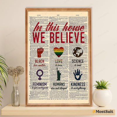 LGBT Gay Pride Month Poster Room Wall Art | LGBT Black Pride Feminism