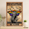 LGBT Gay Pride Month Poster Room Wall Art | Elephant Butterflies Be Kind