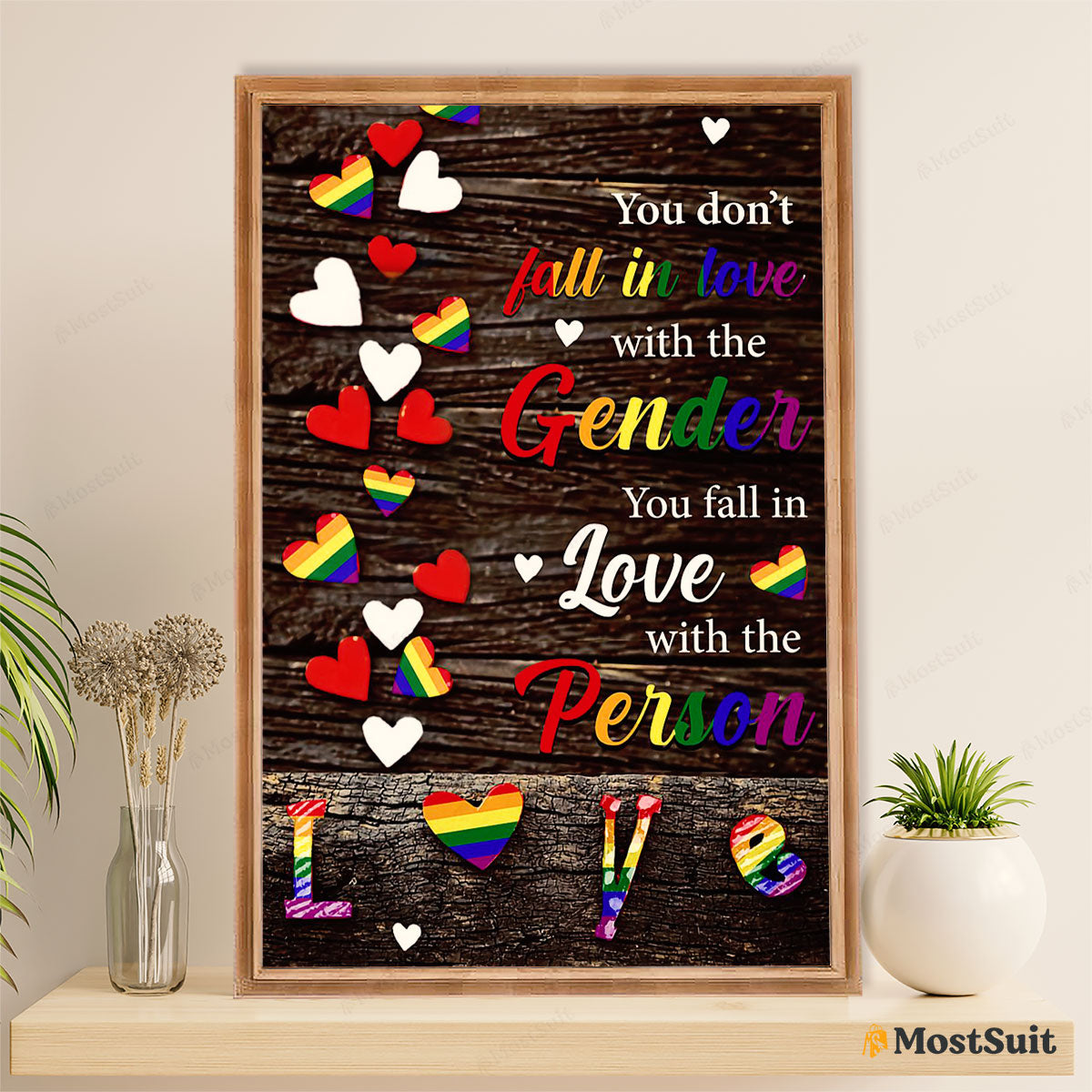 LGBT Gay Pride Month Poster Room Wall Art | Love Inspirational Quotes