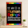 LGBT Gay Pride Month Poster Room Wall Art | Human Beings Colours