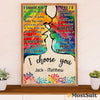Customized Personalized Name LGBT Gay Pride Month Poster Room Wall Art | Couple Love I Choose You