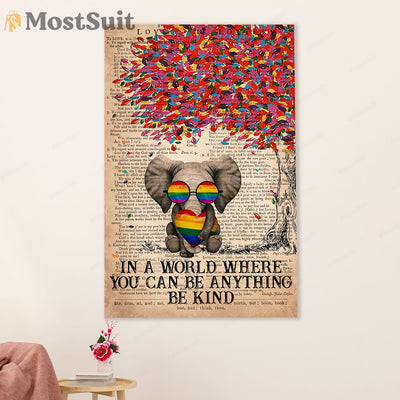 LGBT Gay Pride Month Poster Room Wall Art | Elephant Be Kind
