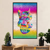 LGBT Gay Pride Month Poster Room Wall Art | Cat Gay Love