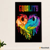 Personalized Couple's Name LGBT Gay Pride Month Poster Room Wall Art | Equality Dragon Gay Couple