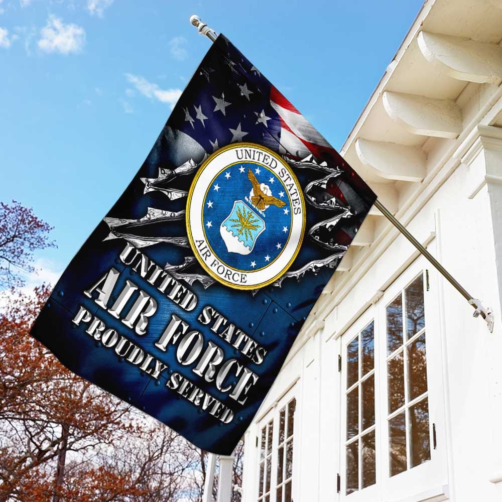 United States Air Force Veteran. Proudly Served Flag