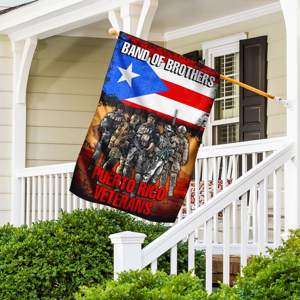 Band Of Brothers Puerto Rico Veterans Flag