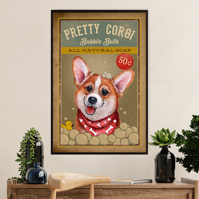 Cute Pembroke Welsh Corgi Canvas Prints | Pretty Corgi | Wall Art Gift for Corgi Lover