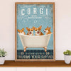 Cute Pembroke Welsh Corgi Poster Print | Dog Bath Soap | Wall Art Gift for Corgi Lover